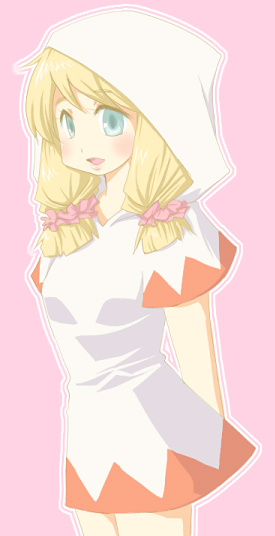 1girl, blonde_hair, blue_eyes, female_focus, final_fantasy, final_fantasy_tactics, ginger_yaki, hood