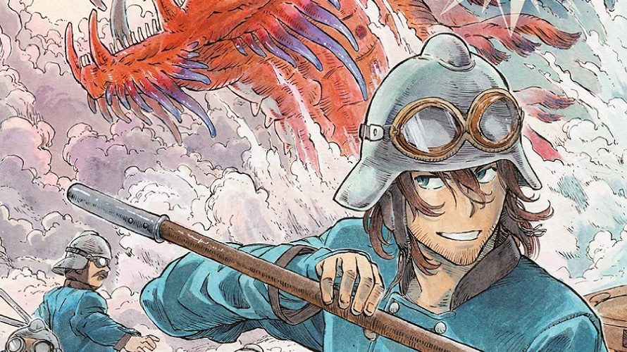 2boys, beard, black_hair, facial_hair, helmet, kuutei_dragons, male_focus, mika_(kuutei_dragons), multiple_boys, official_art, open_mouth, smile, teeth, weapon