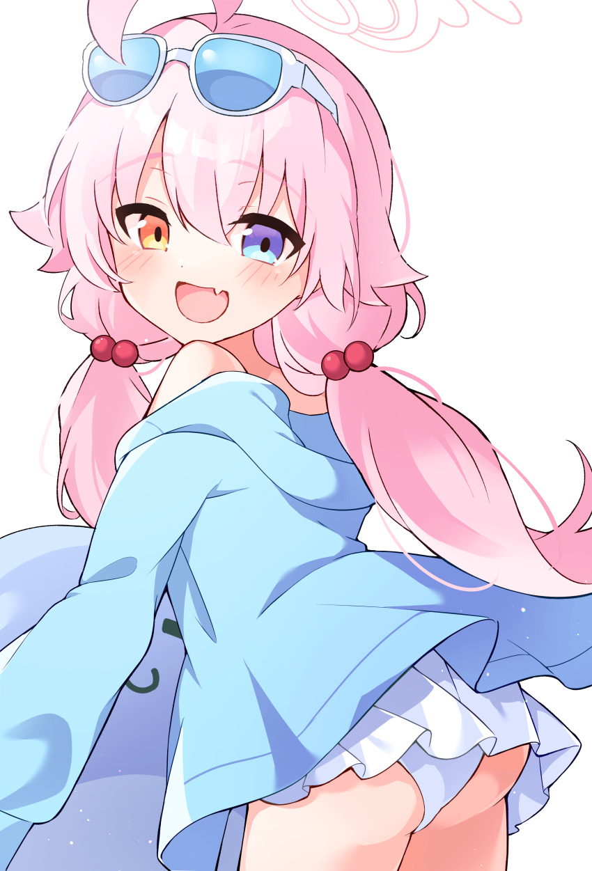 1girl, absurdres, ass, bikini, blue_archive, blue_eyes, blue_jacket, commentary