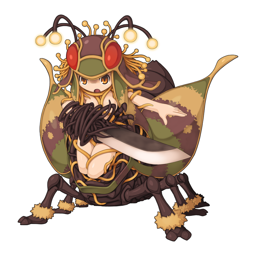 1girl, ant_girl, antennae, arm_blade, arthropod_girl, breasts, chibi, chibi_only