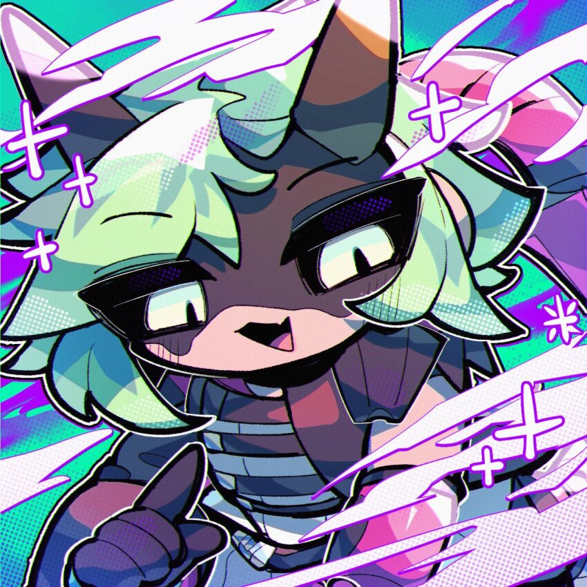 1girl, alter_(apex_legends), animification, apex_legends, black_gloves, black_sclera, bodysuit, colored_sclera