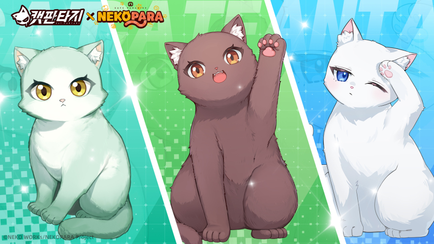 :<, :3, :d, animal_ear_fluff, animal_ears, animal_hands, animalization, artist_request