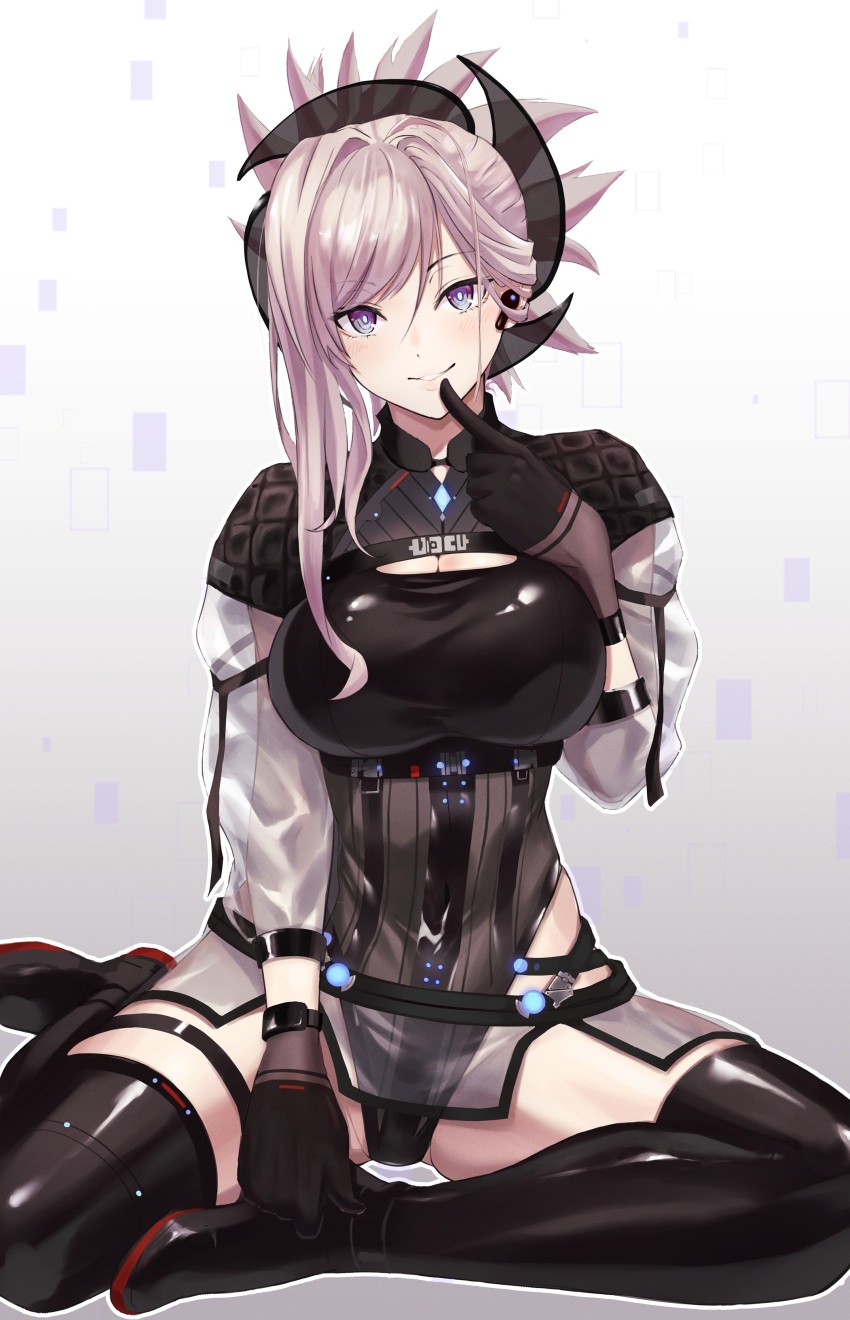 1girl, absurdres, belt, black_boots, black_gloves, black_leotard, blue_eyes, boots