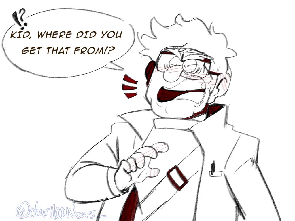 !?, 1boy, blush, book_of_bill, clearmonbass, collared_jacket, confused, curly_hair