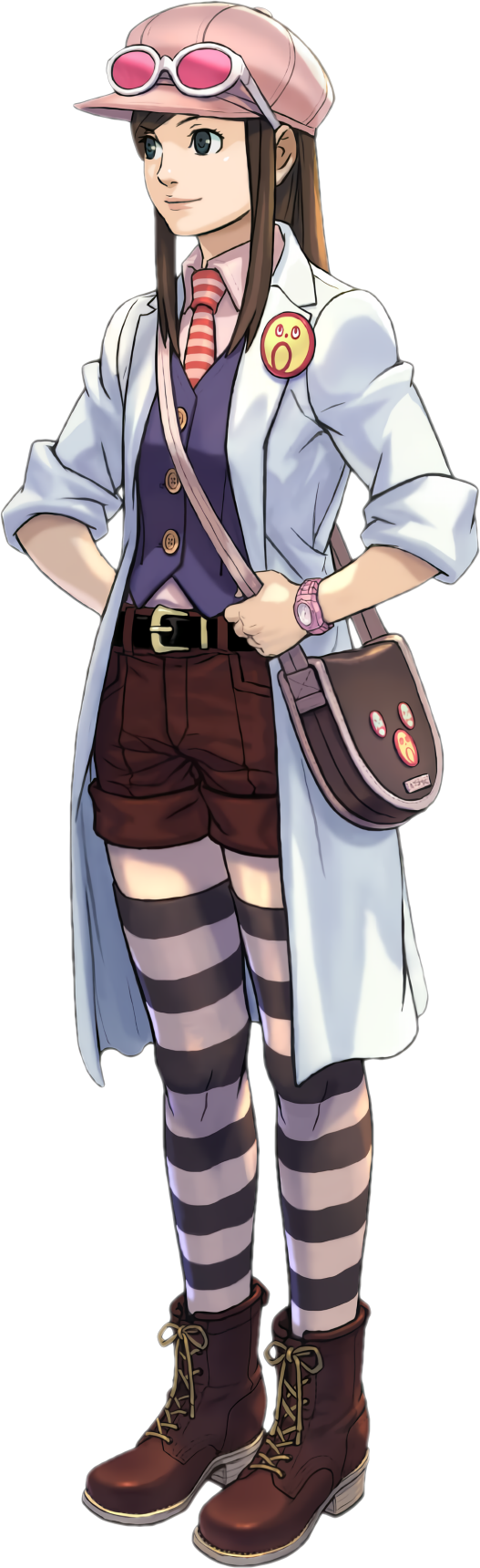 1girl, ace_attorney, ace_attorney_investigations, ace_attorney_investigations:_miles_edgeworth, ankle_boots, artist_request, bad_id, badge