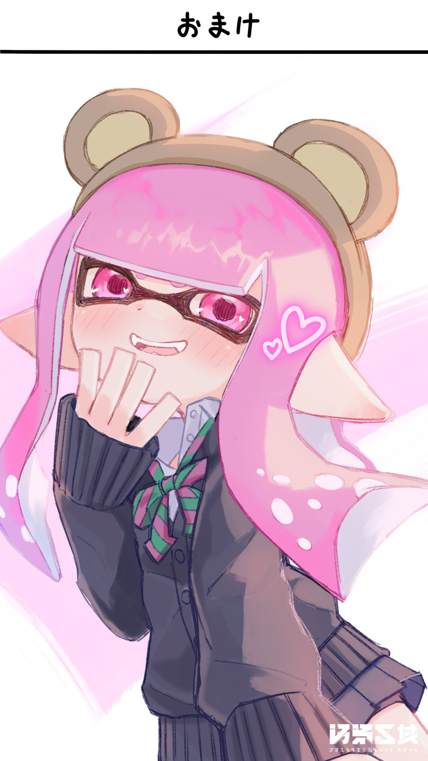 1girl, absurdres, animal_ear_hairband, animal_ears, bear_ears, bike_shorts, black_cardigan, black_skirt