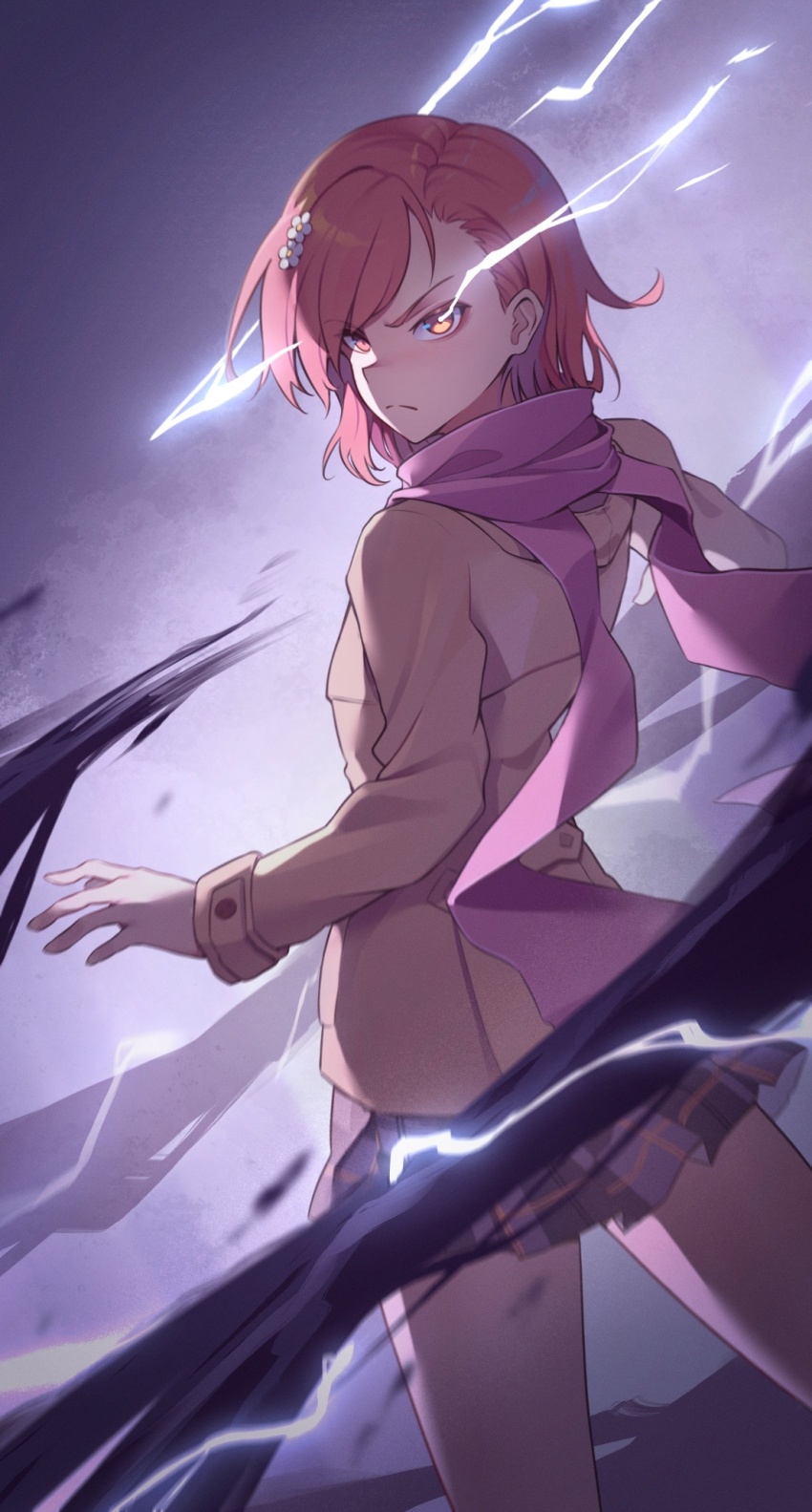 1girl, angry, blazer, blush, bob_cut, breasts, brown_eyes, brown_hair