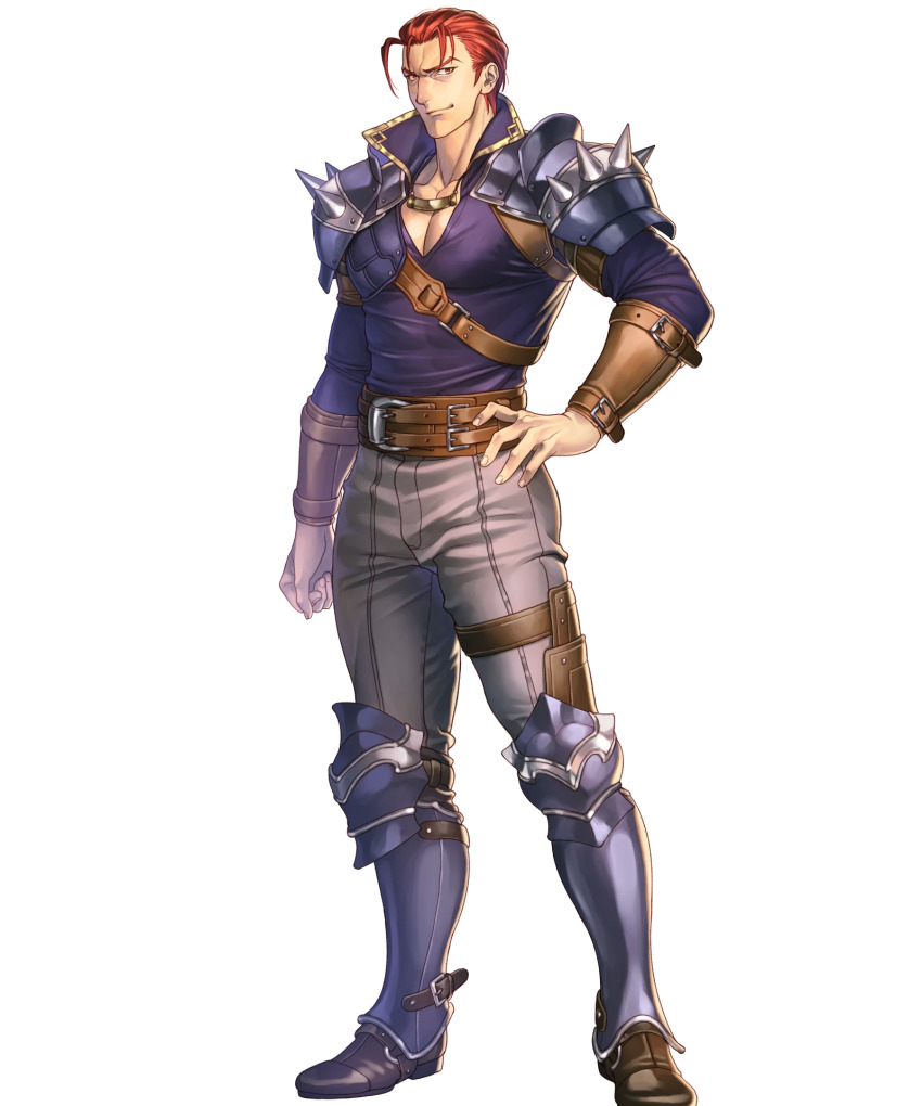 1boy, armor, caellach, fire_emblem, fire_emblem:_the_sacred_stones, fire_emblem_heroes, full_body, greaves