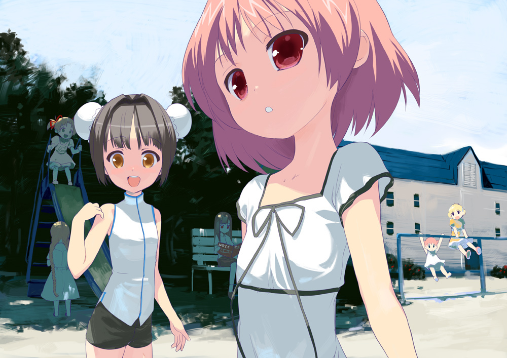 10s, 6+girls, amatsuka_fubuki, amatsuka_kosame, amatsuka_mari, amatsuka_sakura, amatsuka_seika, amatsuka_urara