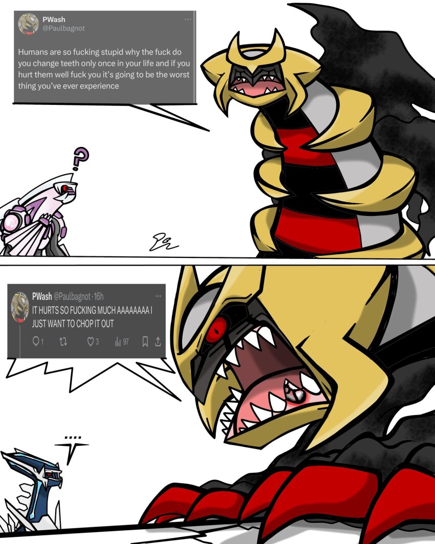 ..., :<, ?, angry, black_sclera, claws, colored_sclera, dialga