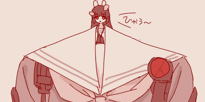 1girl, anatomical_nonsense, animal_ears, arms_at_sides, binoculars, blue_archive, broad_shoulders, commentary_request