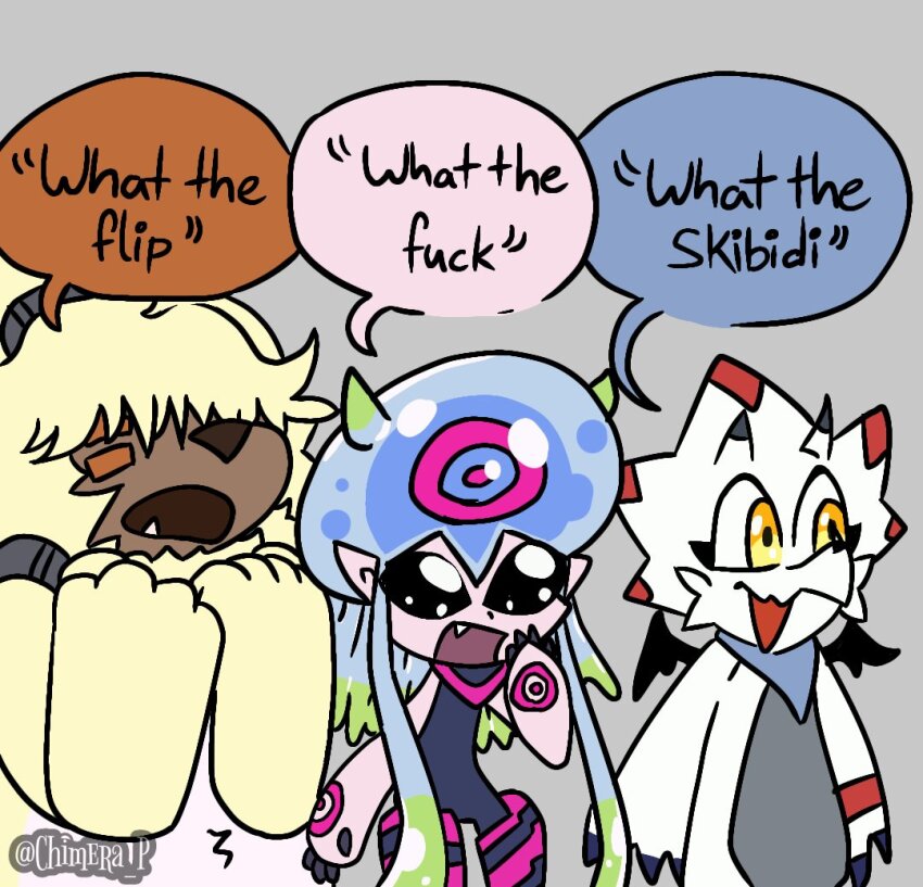 angoramon, bxsql_wtf_trio_(meme), digimon, digimon_(creature), digimon_ghost_game, dinosaur, gammamon, jellyfish_girl