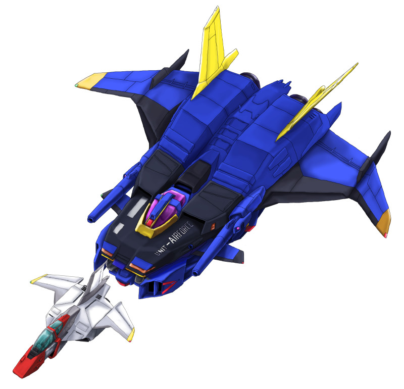 .hum, aircraft, beam_cannon, canards, commentary_request, core_fighter, earth_federation, ejection