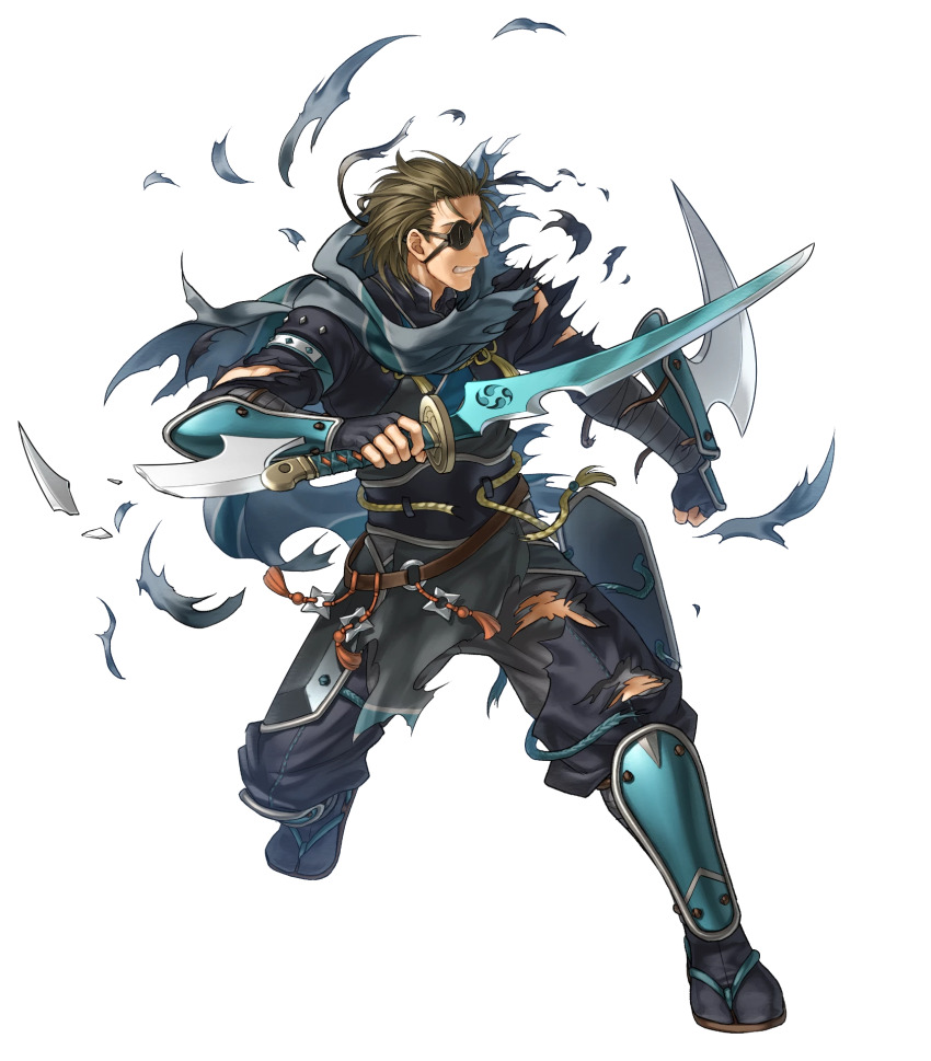 1boy, armor, brown_hair, eyepatch, fire_emblem, fire_emblem:_radiant_dawn, fire_emblem_heroes, full_body