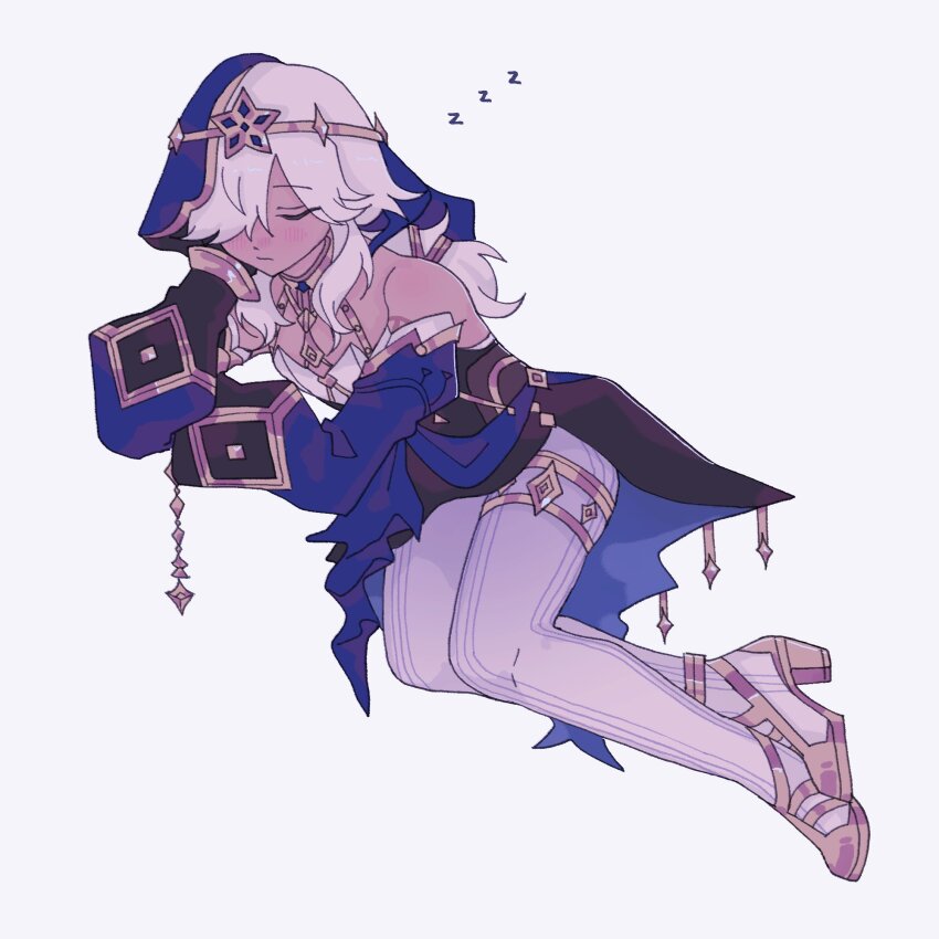 1boy, alternate_costume, alternate_hairstyle, bare_shoulders, black_dress, bustier, cheek_rest, choker