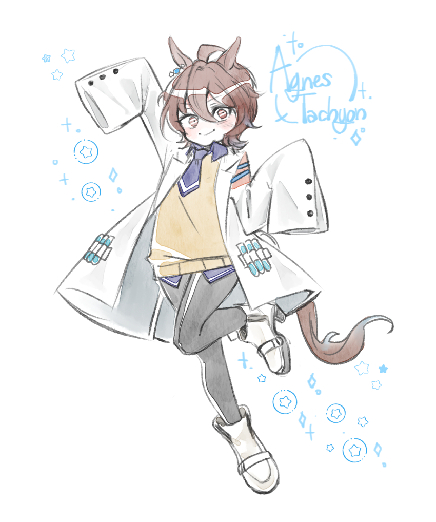 1girl, agnes_tachyon_(tach-nology)_(umamusume), agnes_tachyon_(umamusume), animal_ears, black_necktie, black_shirt, blush, boots