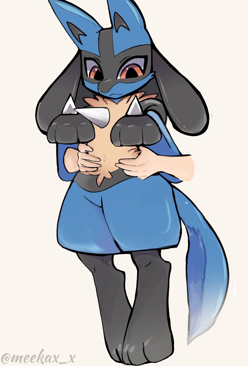 1other, absurdres, black_hair, carrying, closed_mouth, furry, gen_4_pokemon, highres