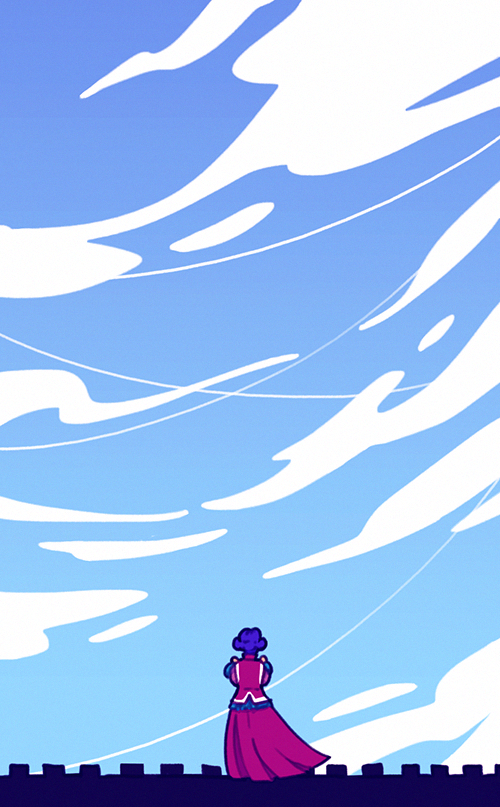 1girl, blue_sky, cloud, dark-skinned_female, dark_skin, day, dress, epaulettes