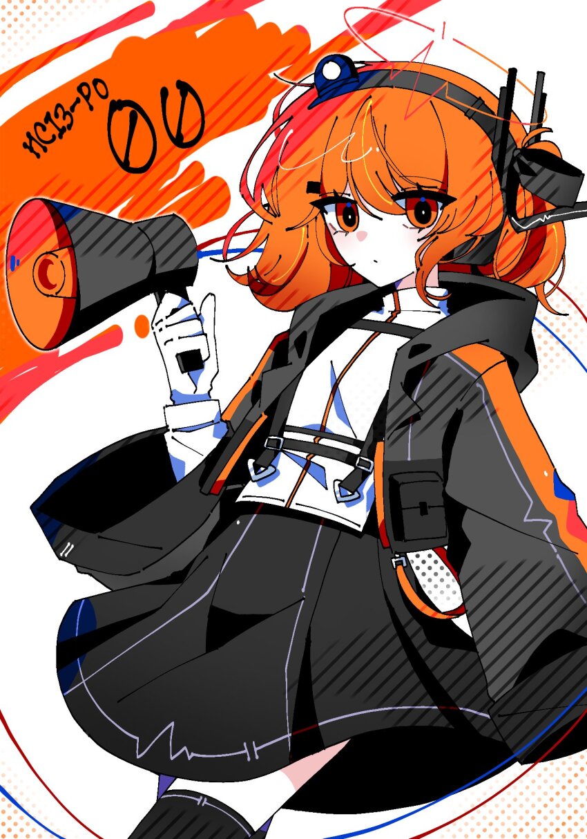 1girl, a.i._voice, adachi_rei, alternate_costume, black_jacket, black_ribbon, black_skirt, black_thighhighs