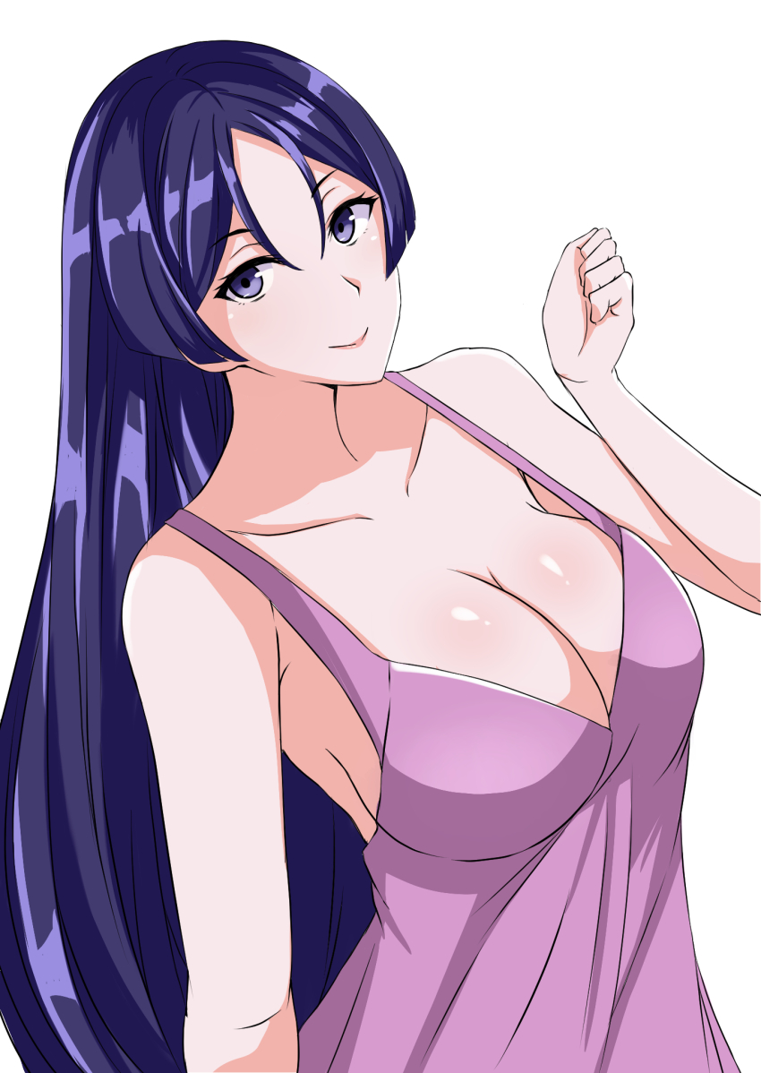1girl, breasts, cleavage, fate/grand_order, fate_(series), highres, long_hair, minamoto_no_raikou_(fate)