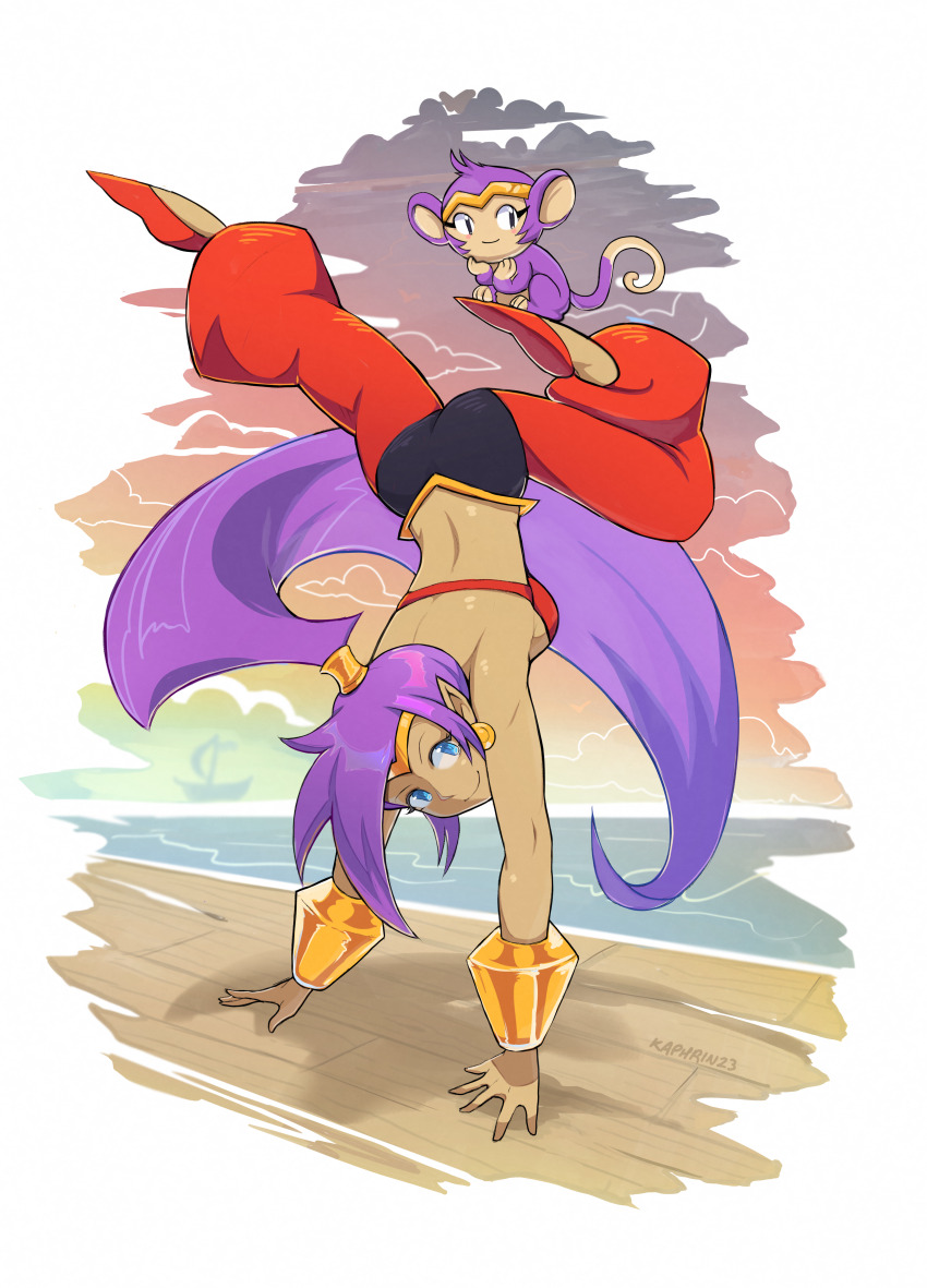 1girl, absurdres, arabian_clothes, big_hair, blue_eyes, dark-skinned_female, dark_skin, earrings