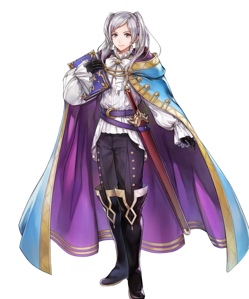 1girl, black_boots, boots, female_robin_(fire_emblem), fire_emblem, fire_emblem_awakening, fire_emblem_heroes, highres