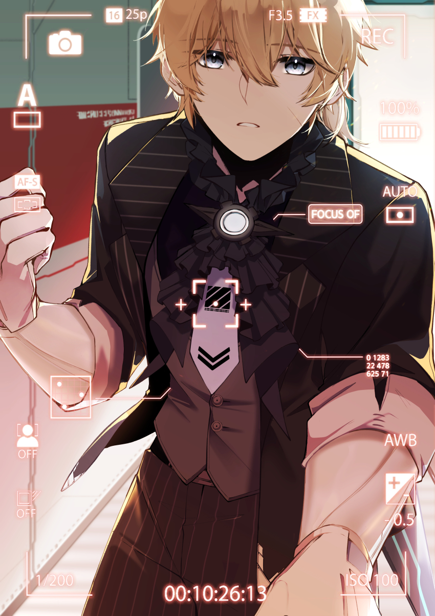 1boy, absurdres, camera, dochikun, highres, image_sample, lee:_entropy_(illusionist)_(pgr), lee:_entropy_(pgr)