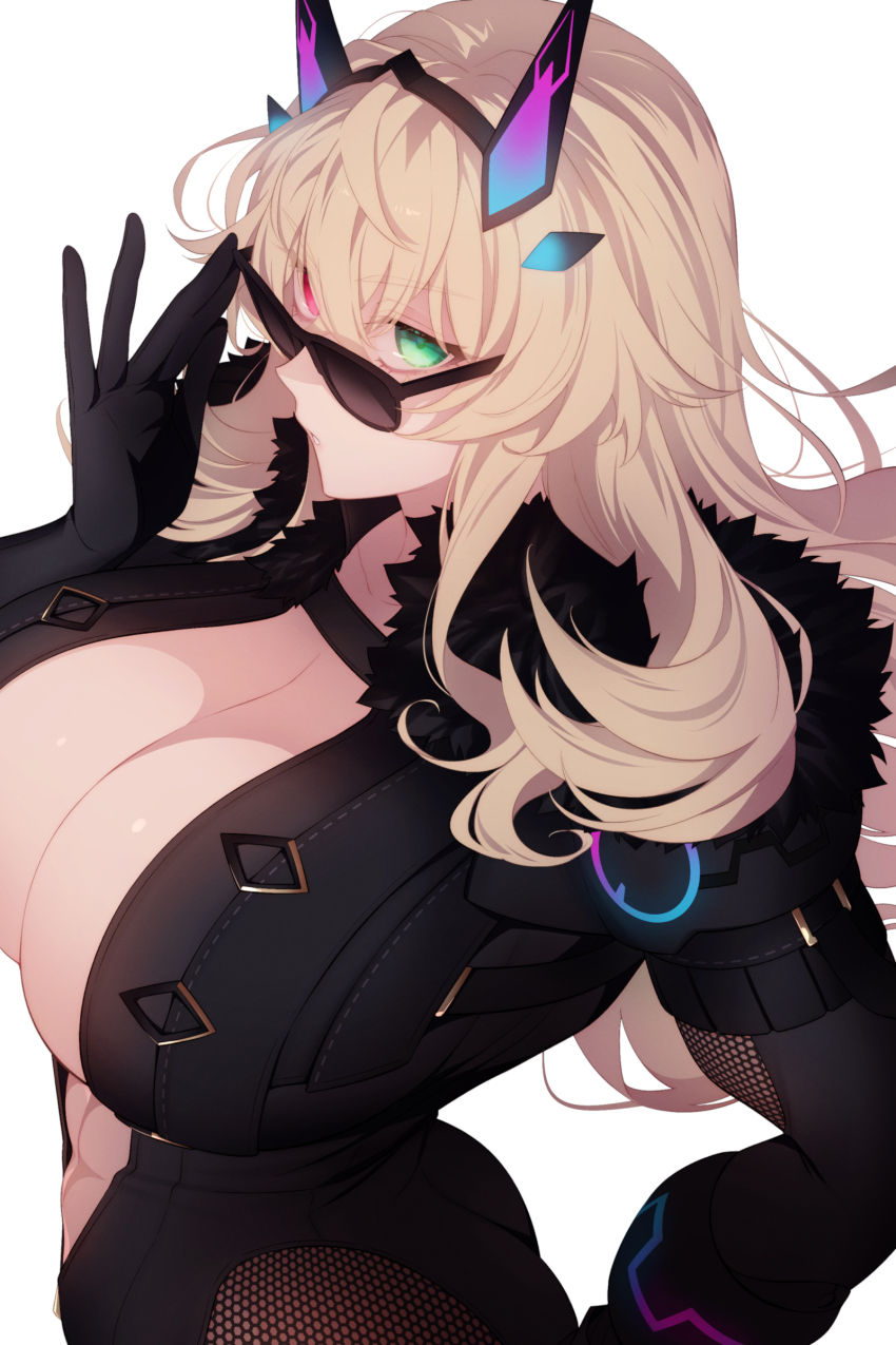 1girl, 7dango7, abs, absurdres, barghest_(exhibition_attire)_(fate), barghest_(fate), black_bodysuit, black_gloves