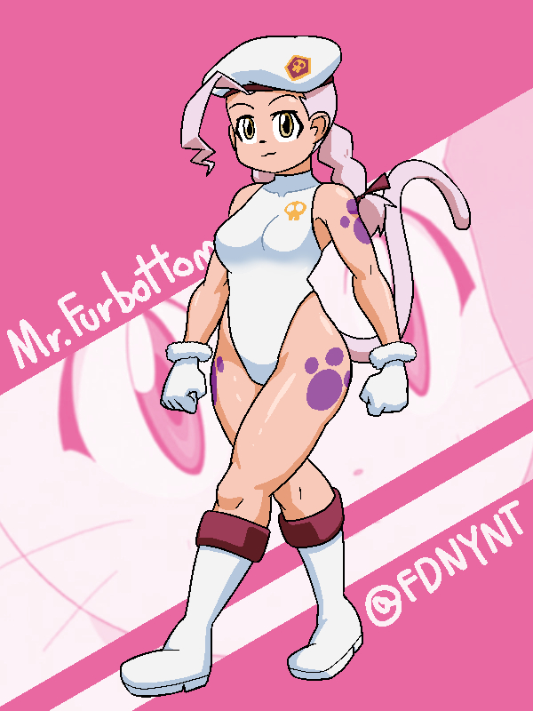 1girl, boots, breasts, cat_girl, cat_tail, gloves, keroro_gunsou, leotard