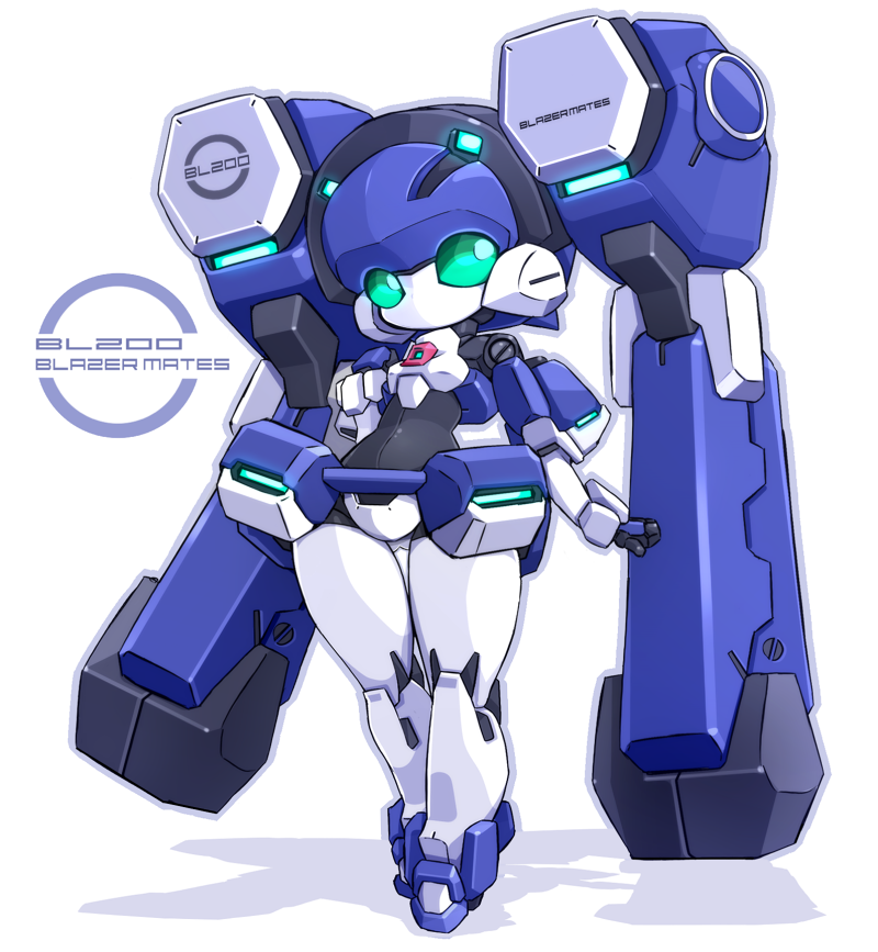 1girl, android, belt, blazermate, green_eyes, humanoid_robot, joints, karukan_(monjya)