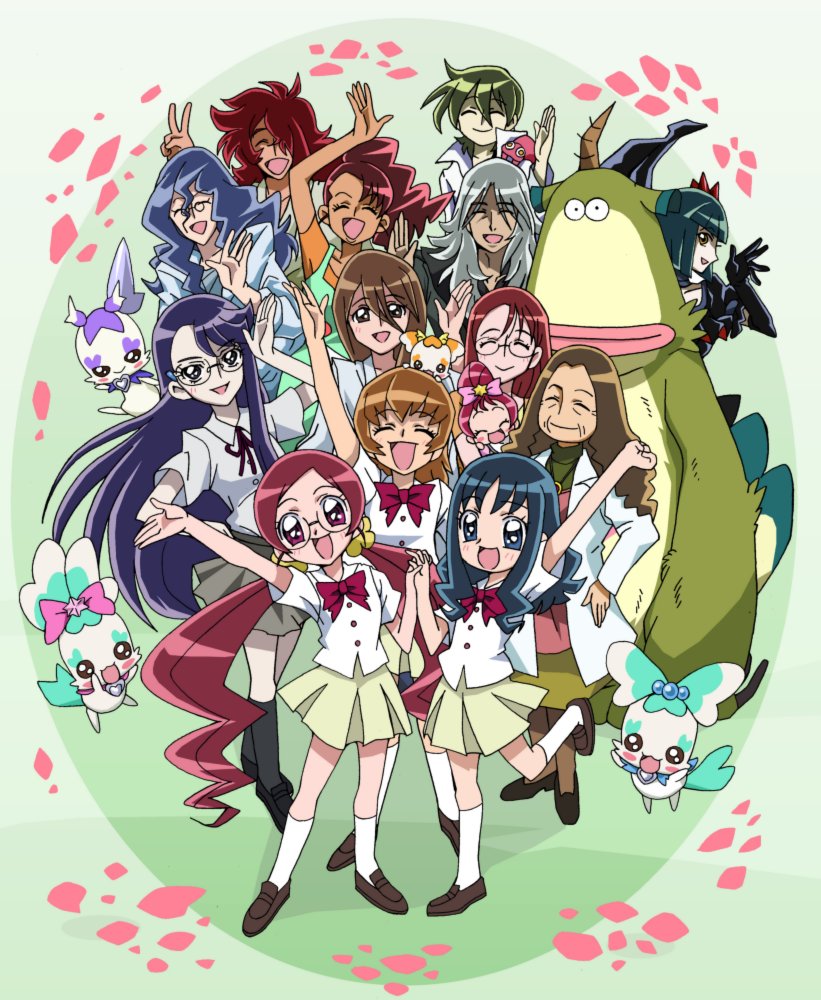 10s, 4boys, 6+girls, annotated, annotation_request, bad_id, bad_pixiv_id, chypre_(precure)