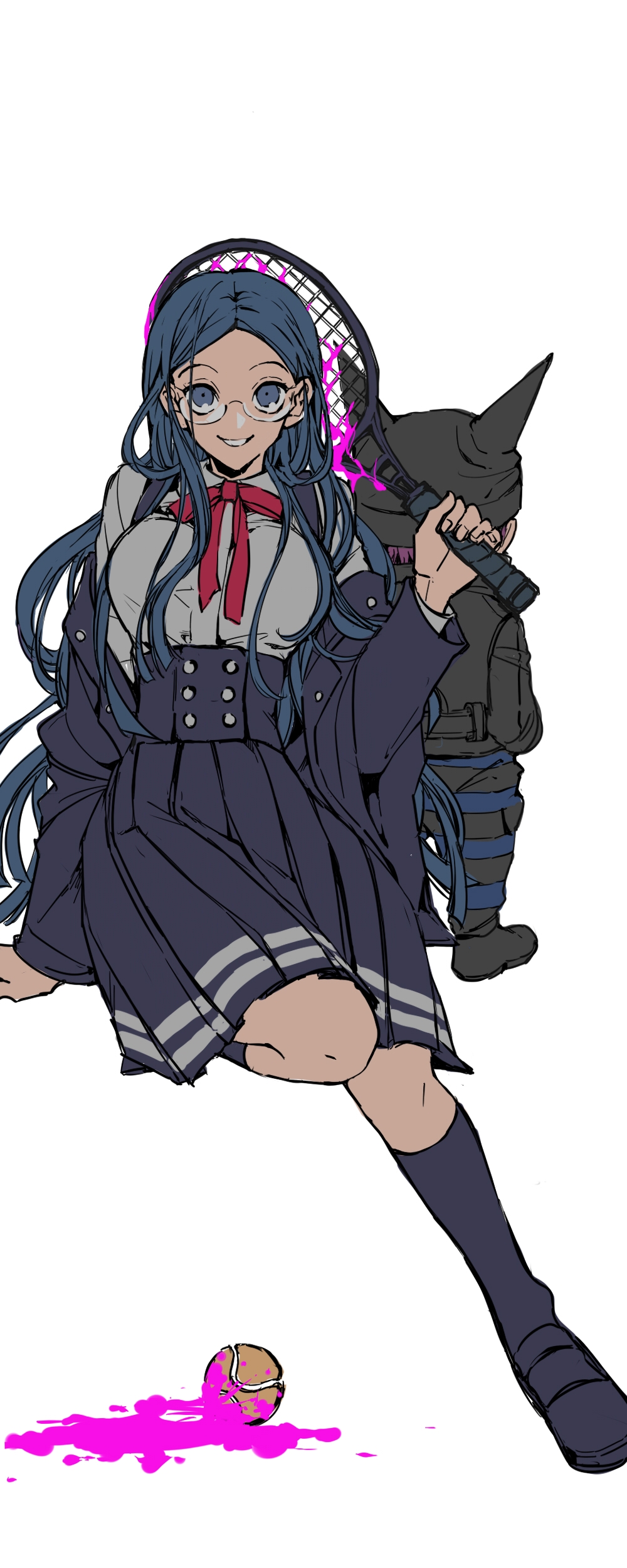 1boy, 1girl, absurdres, back-to-back, ball, beanie, belt, black_belt