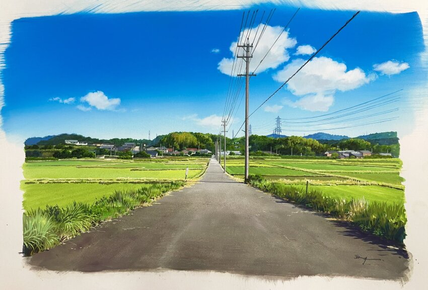 aichi_prefecture, blue_sky, building, cloud, commentary, day, english_commentary, field