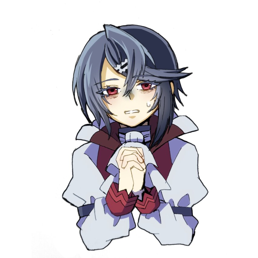 1boy, absurdres, alcryst_(fire_emblem), ascot, blue_hair, fire_emblem, fire_emblem_engage, hair_between_eyes