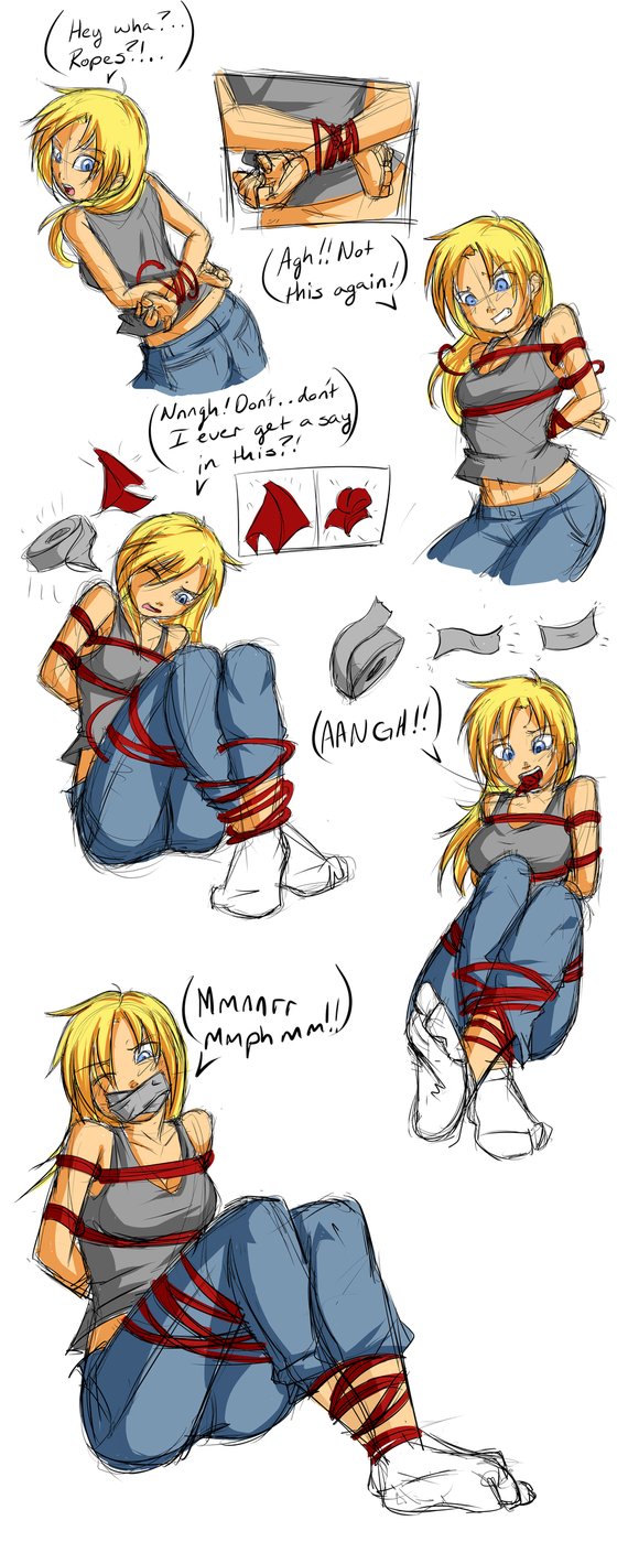 1girl, arms_behind_back, bdsm, belly, bondage, bound, bound_arms, box_tie