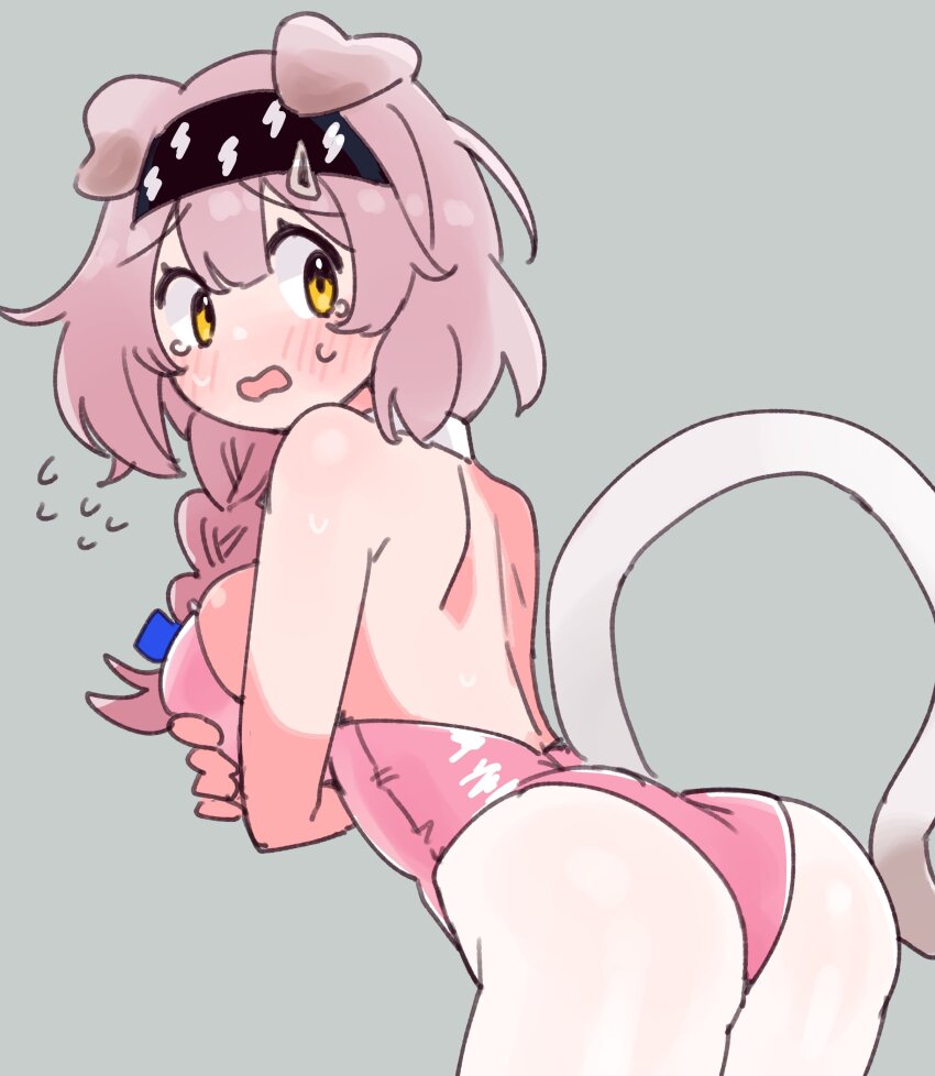 1girl, absurdres, alternate_costume, animal_ears, arknights, arms_under_breasts, ass, backless_leotard