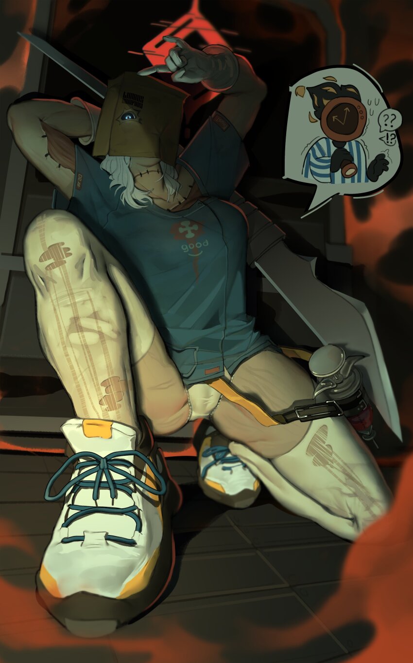 !?, 1girl, 1other, ?, ??, absurdres, bag, breasts