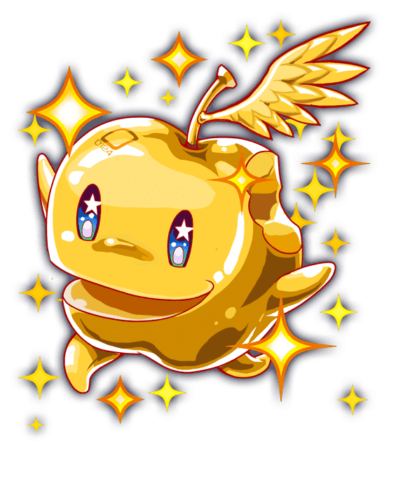 anime_coloring, apple, artist_request, blue_eyes, crash_fever, food, fruit, fruit_(crash_fever)