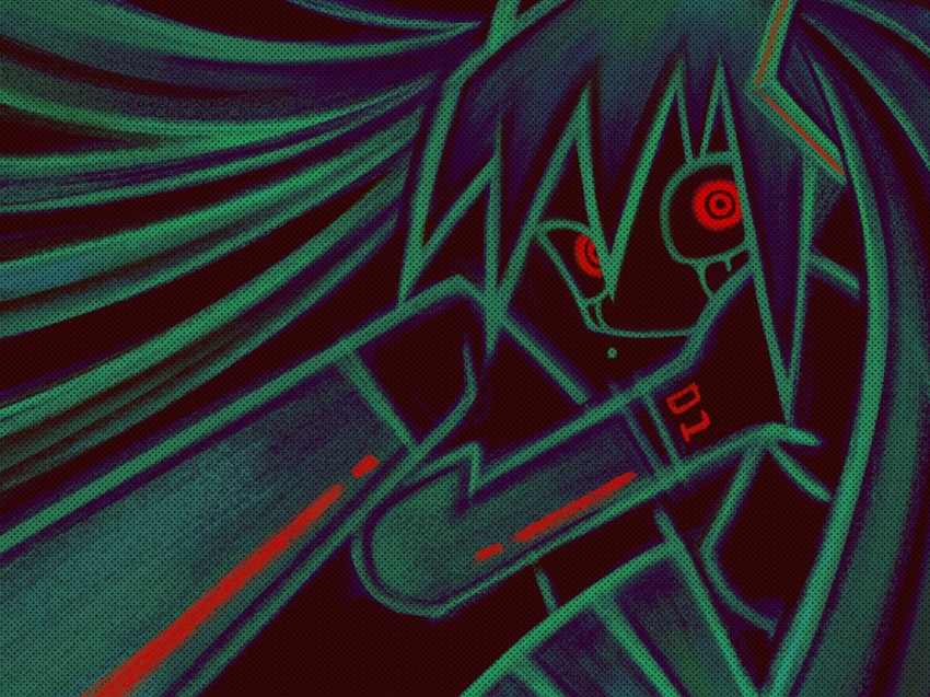 1girl, breasts, crying, crying_with_eyes_open, detached_sleeves, empty_eyes, feet_out_of_frame, from_side