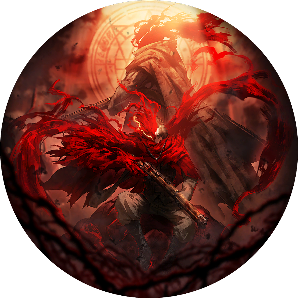 1boy, belt, belt_pouch, black_gloves, bolt_action, boots, brown_cape, brown_hair