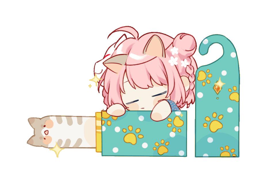 1girl, ahoge, animal_ears, animated, animated_gif, blinking, blue_eyes, blue_shirt