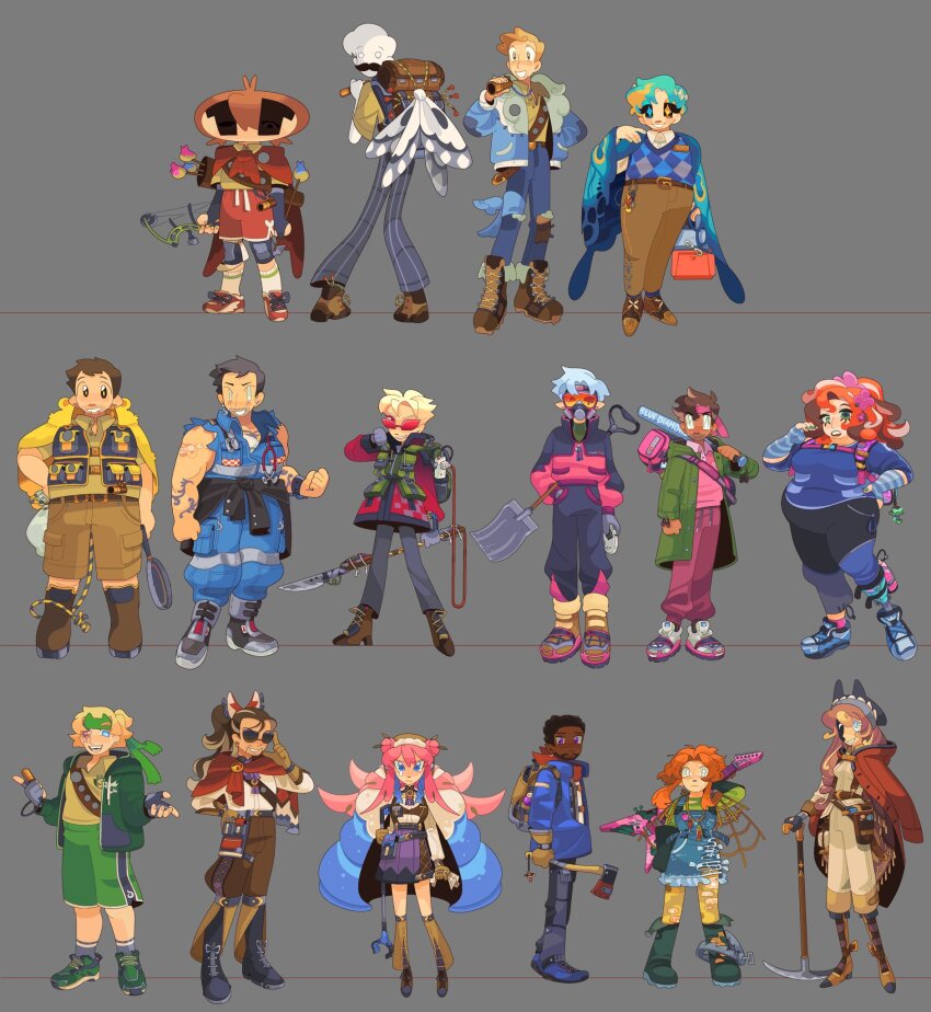 4girls, 6+boys, adapted_costume, alienssstufff, alternate_costume, alternate_skin_color, anatomical_nonsense, aqua_eyes