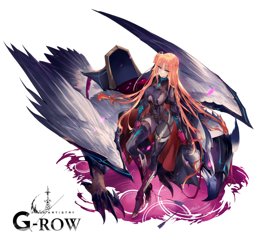 1girl, bodysuit, breasts, cloak, expressionless, full_body, garter_straps, gloves