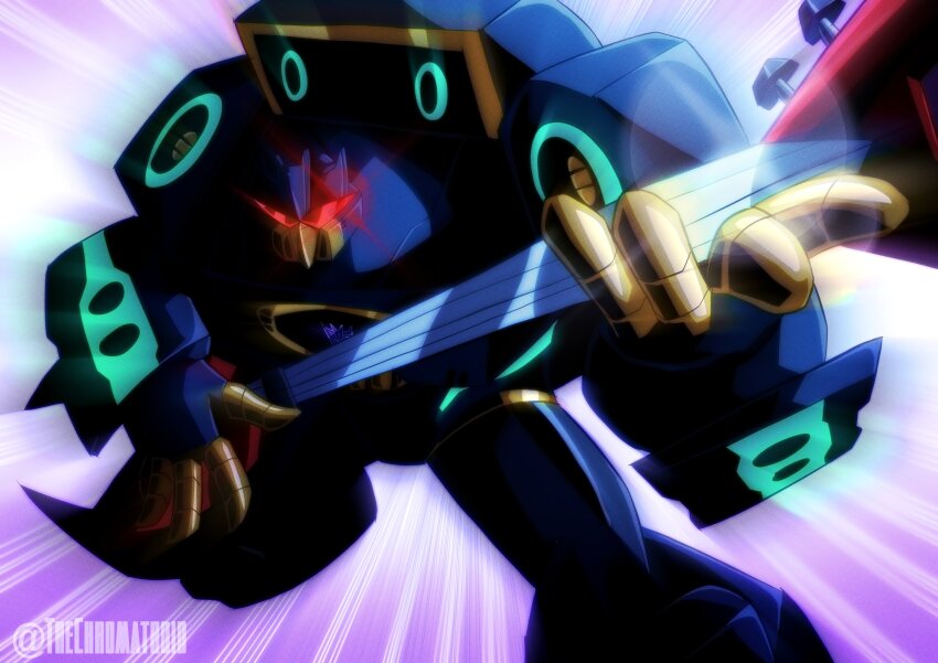 absurdres, assault_visor, decepticon, electric_guitar, guitar, helmet, highres, insignia