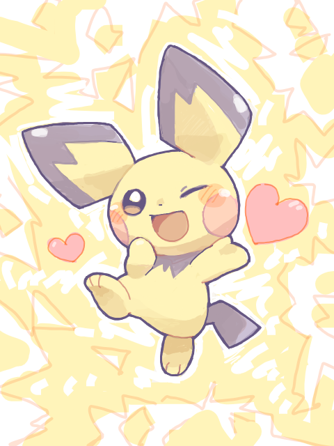 ;d, commentary, full_body, gen_2_pokemon, hand_on_own_chin, hand_on_own_face, hands_up, happy