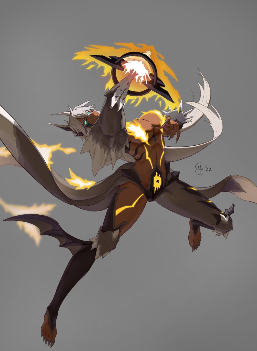 1girl, absurdres, alternate_form, arrancar, asymmetrical_legwear, barefoot, black_sclera, bleach