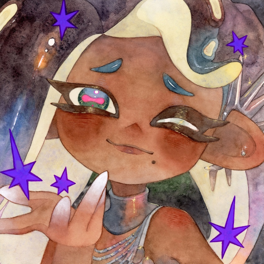 1girl, absurdres, aqua_eyes, bare_shoulders, bikini, blowing_kiss, blue_hair, blush