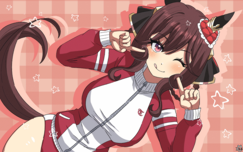 1girl, animal_ears, blush, braid, breasts, brown_hair, brown_tail, color_neko