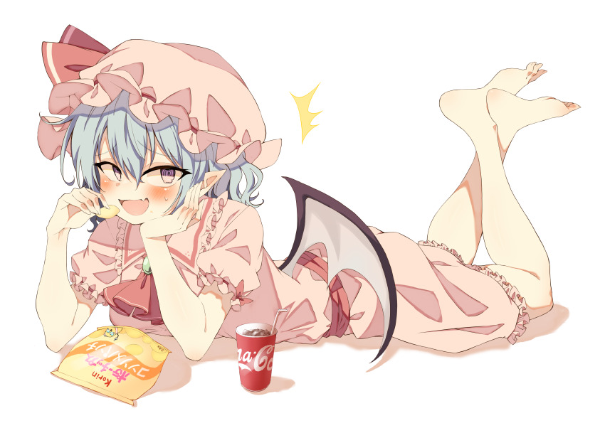 1girl, :d, @_@, ^^^, absurdres, arm_support, ascot, barefoot