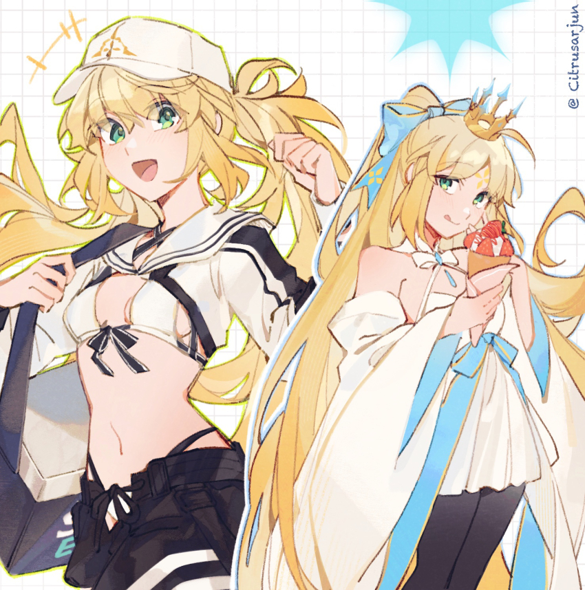 1girl, artoria_caster_(fate), artoria_caster_(hopewill_camelot)_(fate), artoria_caster_(swimsuit)_(fate), artoria_caster_(swimsuit)_(first_ascension)_(fate), artoria_caster_(swimsuit)_(third_ascension)_(fate), artoria_caster_(swimsuit_berserker)_(first_ascension)_(fate), artoria_caster_(swimsuit_berserker)_(third_ascension)_(fate)